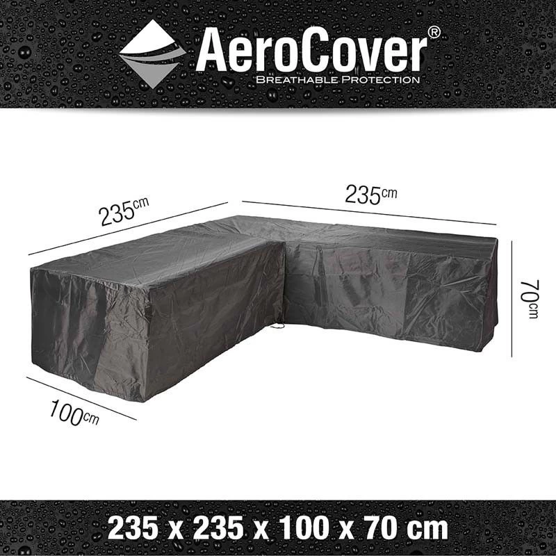 Aerocover Loungesethoes Hoekset 235 X 235 X 100 X 70 Antraciet - Afbeelding 2