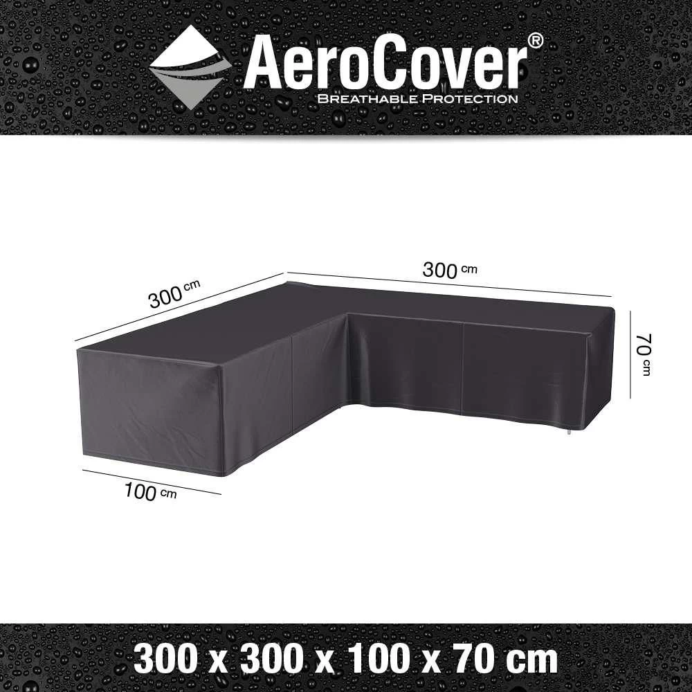Aerocover Loungesethoes Hoekset L-vorm 300 X 300 X 100 X 70antraciet - Afbeelding 2