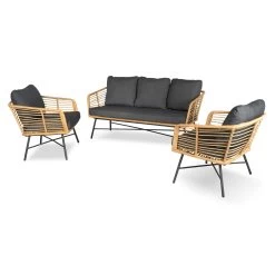 Bardani Madero Loungeset 3-delig Bamboo