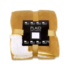 In The MoodAkropolis Fleece Plaid Honinggeel