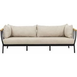 Apple Bee Condor Loungebank 206 Cm Black Natural Oak