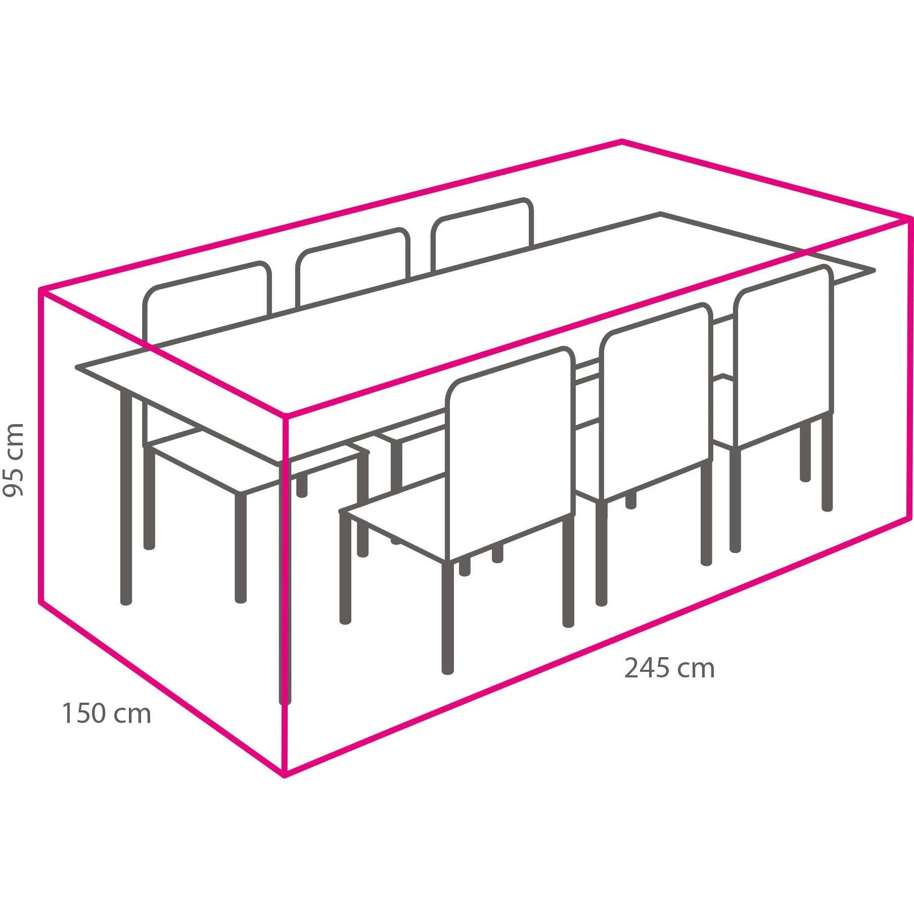 Winza Outdoor CoversPremium Tuinset Hoes L 245 X 150 X 95 - Afbeelding 3