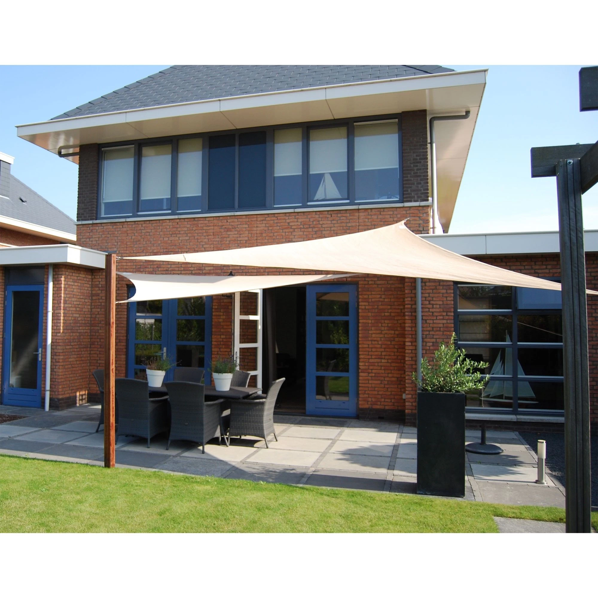 Nesling Coolfit Driehoek Schaduwdoek 500 Gebroken Wit - Afbeelding 2