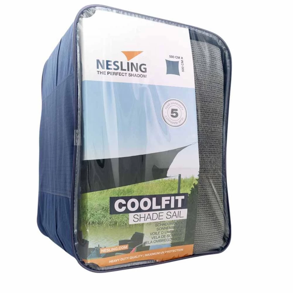 Nesling Coolfit Vierkant Schaduwdoek 500 Olijf - Afbeelding 4