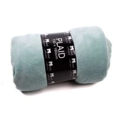 In The MoodFleece Plaid Mint Grijs