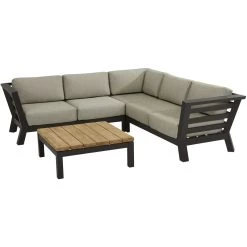 4 Seasons OutdoorMeteoro Loungeset Anthracite Teak