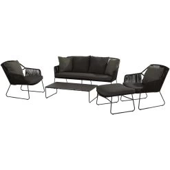 4 Seasons OutdoorAccor Loungeset 5-delig Alu Mid Grey