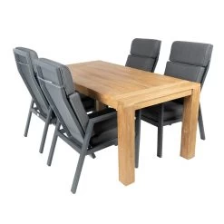 Bardani Roma 180 Quinta XL Tuinset Teak Anthracite