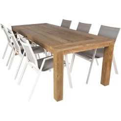 Bardani Roma 240 Aruba 6 Tuinset Teak White
