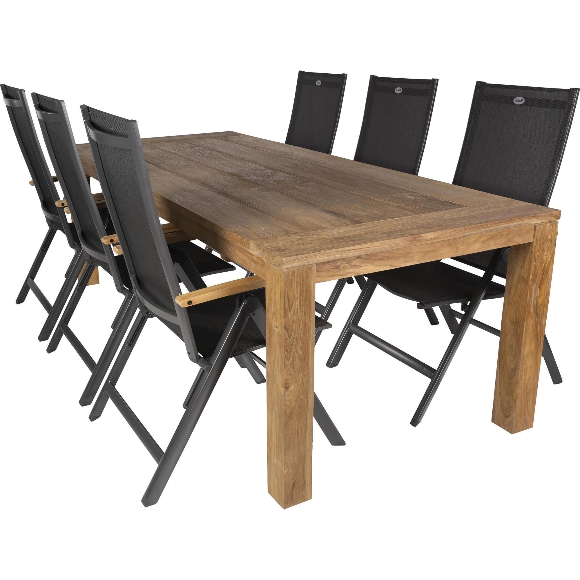 Bardani Roma 240 Aruba 6 Tuinset Verstelbaar Teak Antraciet