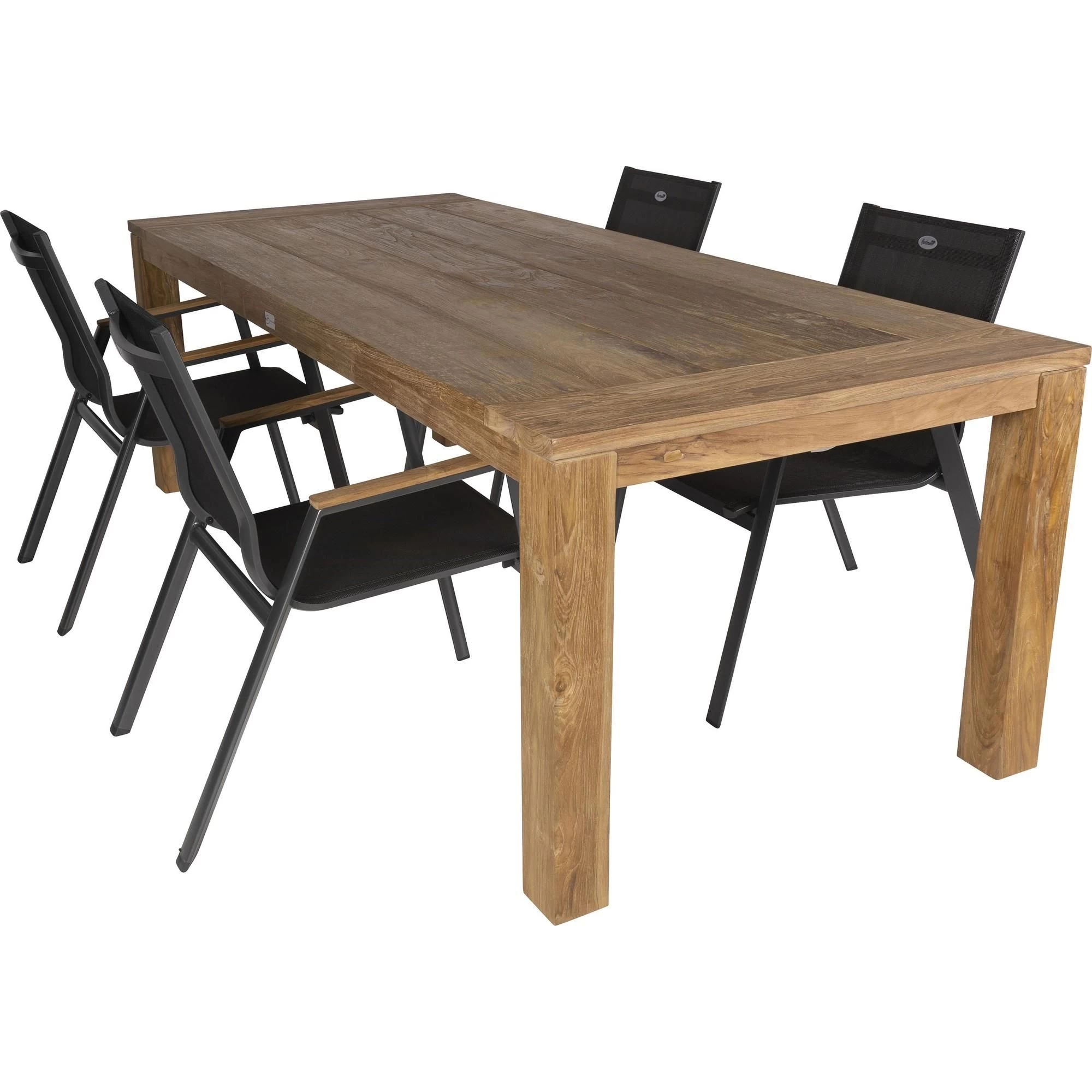 Bardani Roma 240 Aruba 4 Tuinset Teak Antraciet