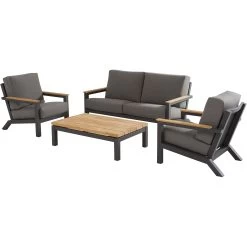 4 Seasons OutdoorCapitol Loungeset 4-delig Anthracite